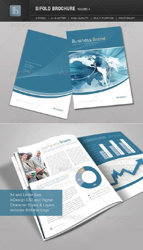 دانلود قالب لایه باز بروشور شرکتی و تجاری برای Adobe InDesign