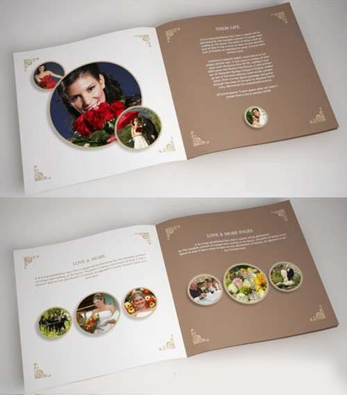 دانلود آلبوم عکس عروسی برای ایندیزاین Wedding Album Template