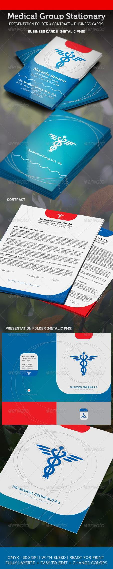 دانلود ست اداری شرکت داروسازی و پزشکی Medical Stationary Set