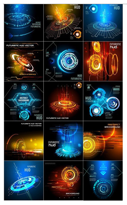 دانلود تصاویر وکتور پس زمینه های انتزاعی تکنولوژی آینده Technological And Futuristic Interface Backgrounds دانلود تصاویر وکتور پس زمینه های انتزاعی تکنولوژی آینده Technological And Futuristic Interface Backgrounds