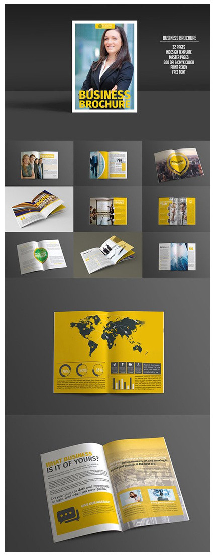 دانلود قالب لایه باز ایندیزاین بروشور تجاری 32 صفحه ای - Business Brochure 32 Pages دانلود قالب لایه باز ایندیزاین بروشور تجاری 32 صفحه ای - Business Brochure 32 Pages