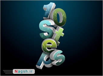 خلق متون سه بعدی با فتوشاپ