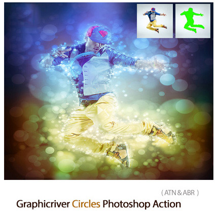  دانلود اکشن فتوشاپ افکت دایره های نورانی Circles Photoshop Action