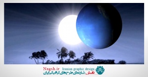 دانلود ویدئو کلیپ بکگراند گردش کره زمین در مقابل ماه