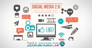 دانلود آیکون و تصاویر فلت زیبا با موضوعات مختلف Social media