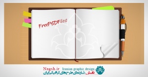 دانلود پروژه آماده و لایه باز فتوشاپ PSD - دفترچه یادداشت