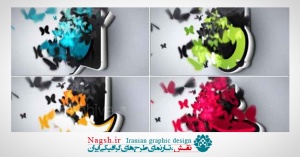 دانلود پروژه آماده افترافکت نمایش لوگو با پروانه