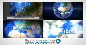 دانلود پروژه آماده افتر افکت کره زمین با قابلیت زوم Earth Zoom Customize Kit