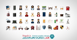 دانلود تصاویر وکتور مجموعه آیکون های متنوع 