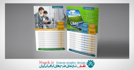 دانلود طرح لایه باز بروشور اینترنت و تجارت الکترونیک