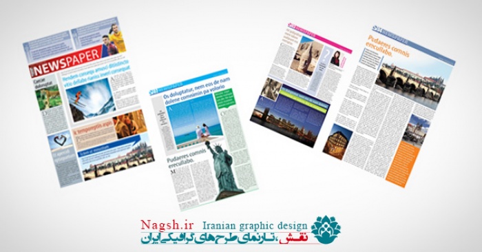 دانلود قالب آماده روزنامه ۴ صفحه ای سایز A3 برای InDesign
