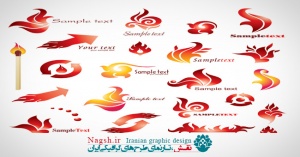 دانلود مجموعه وکتور لوگوی آتشی با فرمت EPS