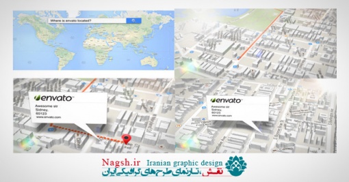 دانلود پروژه آماده افترافکت نقشه سه بعدی 3d Map Generator Videohive
