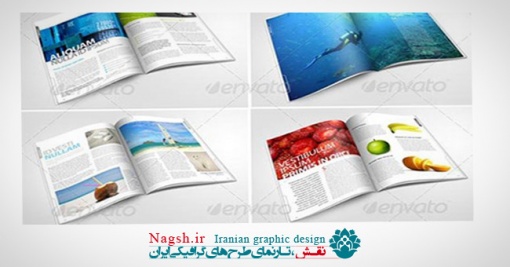 دانلود تصاویر لایه باز قالب های آماده مجله در ایندیزاین(Magazine Bundle)