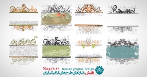 دانلود قاب عکس وکتوری با رویش گل و بوته (Floral Frame Vector)