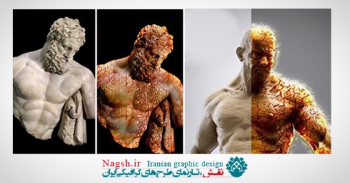 دانلود اکشن فتوشاپ ایجاد افکت مواد مذاب بر روی تصاویر GraphicRiver Titan Magma Photoshop Action