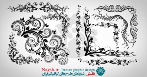 دانلود طرح وکتور رویش گل و بوته (سری1)