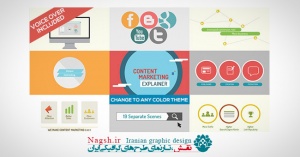 پروژه آماده افتر افکت همراه با آموزش برای نمایش فعالیت های اینترنتی