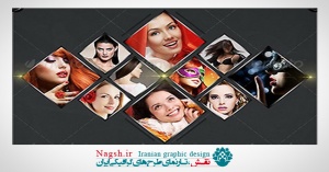 دانلود قالب آماده و لایه باز فریم های لوزی تیره برای تصاویر- Graphicriver Black Photo Frame Template