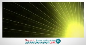دانلود ویدئو کلیپ تابش چرخشی نور زرد در فضای سیاه