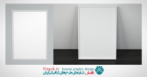 دانلود طرح لایه باز قاب عکس کنار دیواری نمایشگاهی